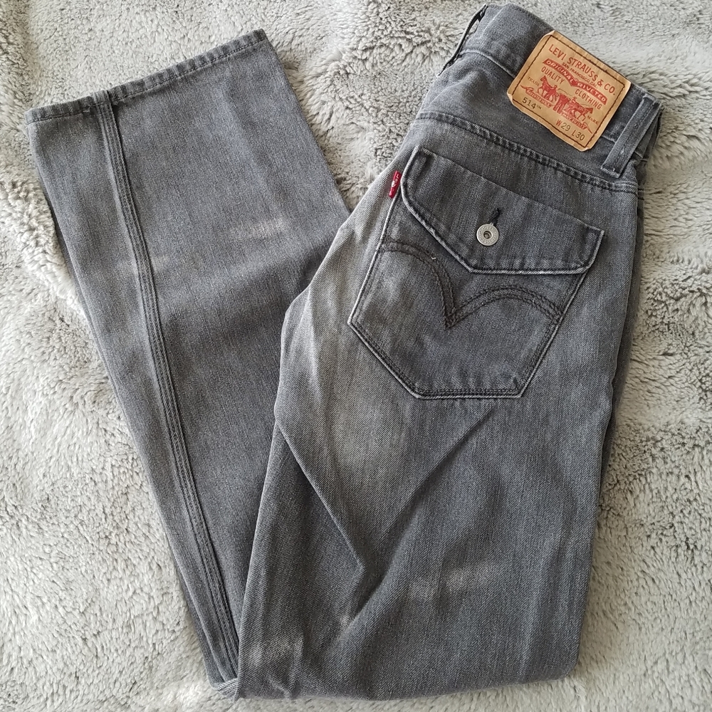 Levi's 514 Gray Slim Straight Jeans size 29x30